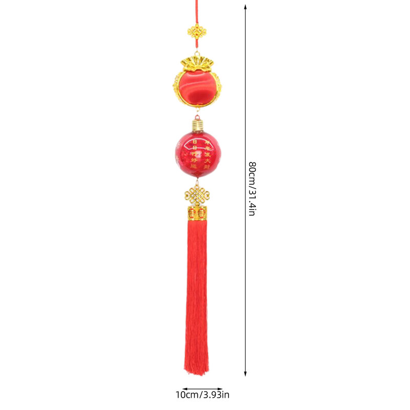 Lanterna pingente decoração decorações para o ano novo chinês vermelho brilhante lanternas chinesas pingente borla ornamentos feng shui chinês
