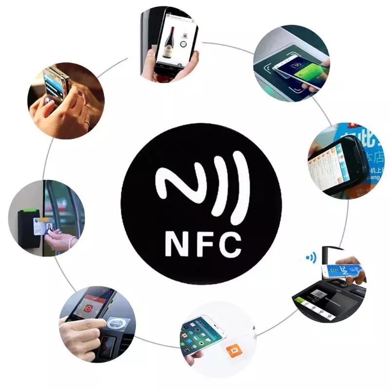 6 sztuk czarna anty metalowa naklejka NFC Ntag213 tagi NTAG 213 metalowe etykiety odznaki nowość