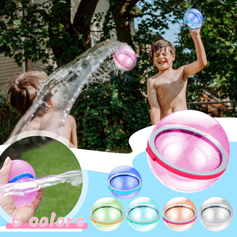 Bolas de salpicaduras de agua, globos de agua reutilizables, bola absorbente, juguete de juego de playa para piscina al aire libre, favores de Fiesta EN LA Piscina, juegos de lucha contra el agua
