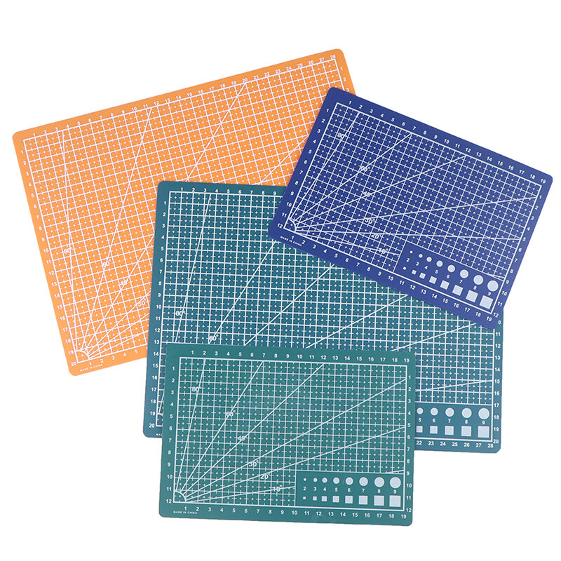 A4 Double Sided Cutting Mat Durable Pad Patchwork Tool Handmade Plate Dark School Supplies 22x30cm Grid Lines Board