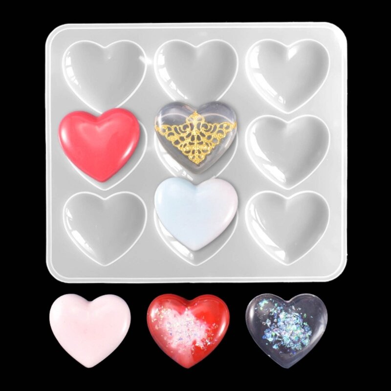 ثلاثة الأبعاد مرآة الخوخ القلب سيليكون قالب الايبوكسي الراتنج الصب أداة صنع المجوهرات Crafts بها بنفسك الحرف ديكور المنزل