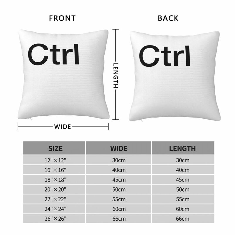 Ctrl Computer Keyboard Key Square Pillowcase Cushion Cover Decorative Pillow Case Polyester Throw Pillow cover For Home Bedroom