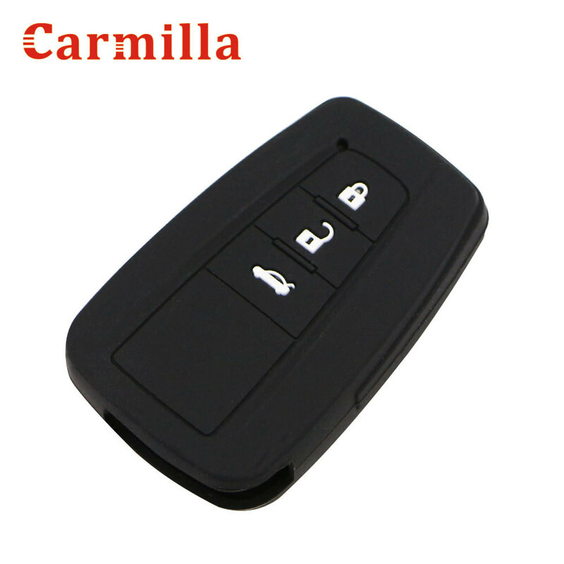 Carmilla-シリコンカーキーケース,トヨタchr C-HRカムリプリウスプラド2016-2020用カバー,2/3ボタン,リモートキーレス