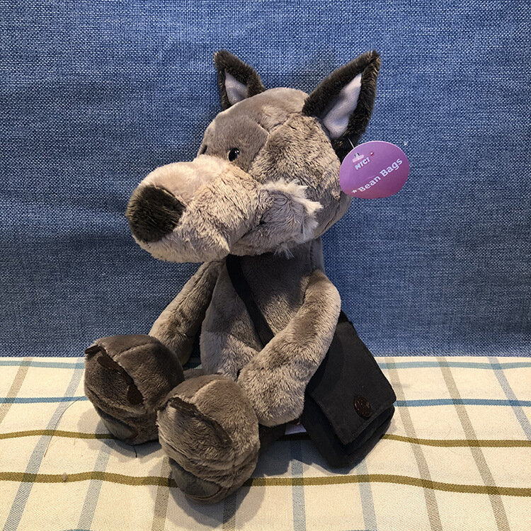 25/35/45cm lobo brinquedo de pelúcia mochila meninos meninas estilos boneca recheada floresta bonito animal lobo travesseiro boneca para o presente de aniversário