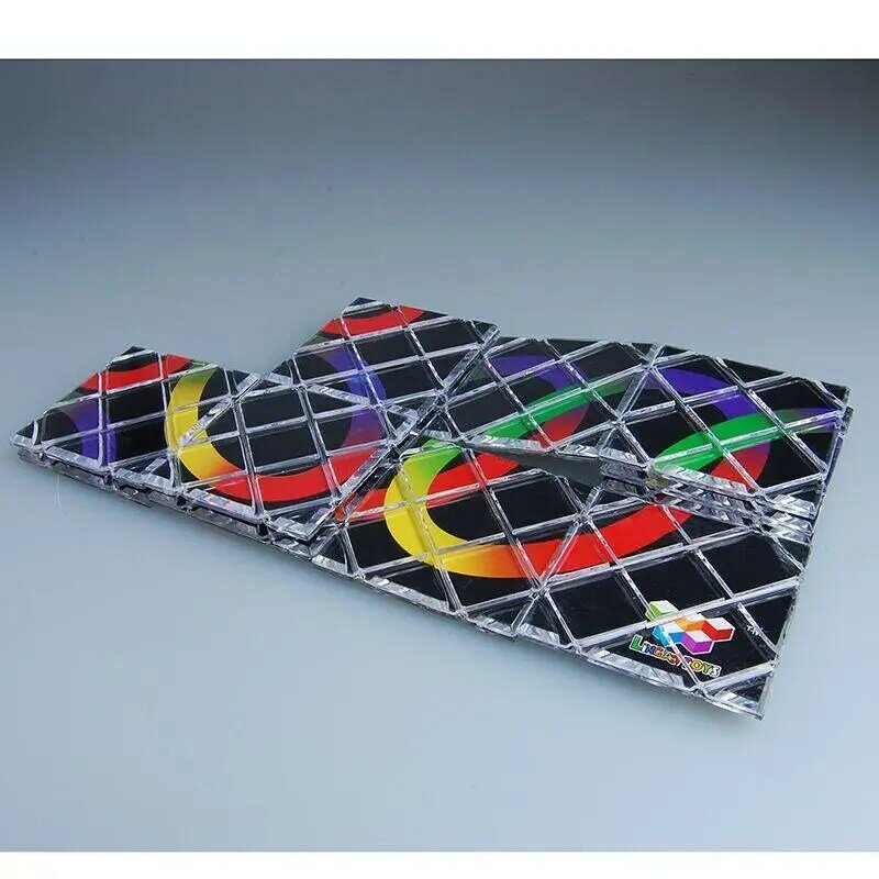 LingAo 12 Panels 5 Ringe Schwarz Master Magie Folding Puzzle Cube Twisty Für Kinder Und Erwachsene Stress Entlasten Spielzeug