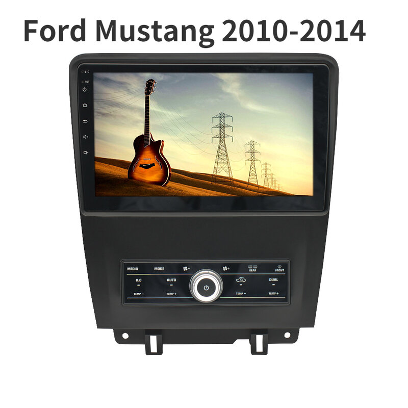 Android 10.0รถนำทาง GPS สำหรับ FORD Mustang Tesla สไตล์รถวิทยุสเตอริโอเครื่องเล่นมัลติมีเดีย