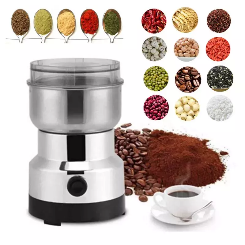Moedor de café elétrico cozinha elétrica cereais grãos de nozes grãos de especiarias máquina moedor multifuncional casa café maior