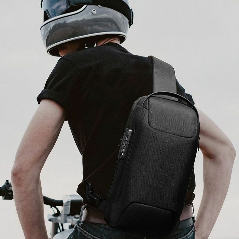 새로운 도난 방지 가슴 가방 남성 디자이너 가방, USB 충전 다기능 짧은 여행 어깨 메신저 가방 남성 방수 팩