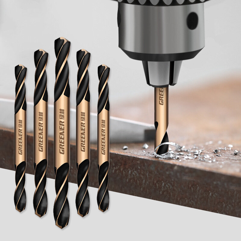 Cobalt-containing Drill Bit Double-headed Double-edged Metal Stainless Steel with Cobalt Ultrahard Drill Iron Drilling Drill Bit