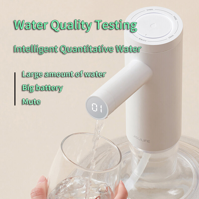 Bomba inteligente de botella de agua potable, dispensador automático de botellas de 1-5 galones, sin BPA, con detección de agua TDS, carga USB de alta calidad