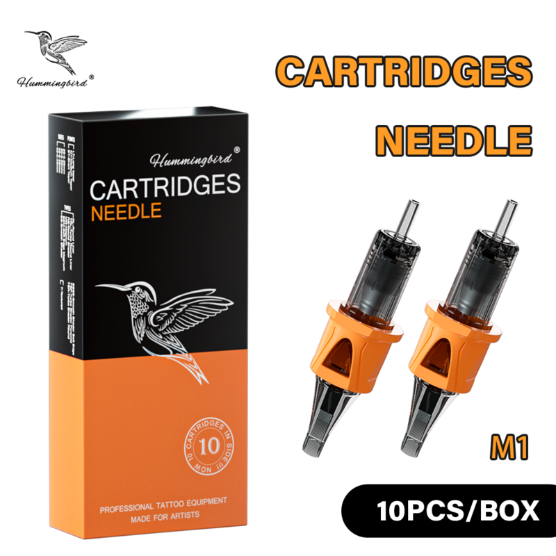 HUMMINGBIRD M1 Silicone Tattoo Needles Cartridge Premium Safety Membrane Tattoo Needles Tattoo Machine Grips 10Pcs