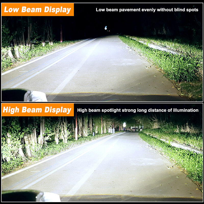 Bi Led Lens Projector H4 Mini Lamp 110W Canbus 60000LM Fanless Koplamp Voor Auto/Motorfiets Dual Hoge Lage beam 9-32V Plug & Play