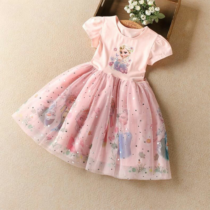 Платье принцессы «Холодное сердце» Эльзы, платье с длинным рукавом для девочек, модные элегантные вечерние платья для девочек, детская зимн...