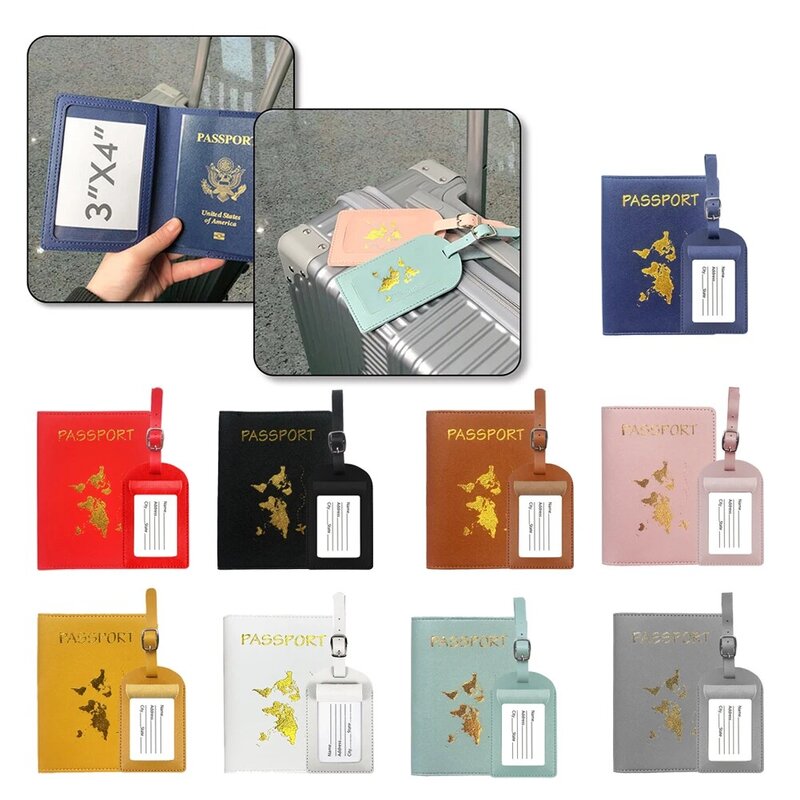 Accessori da viaggio aereo creativo etichetta per bagagli in pelle PU donna uomo etichetta portatile valigia ID indirizzo porta bagagli imbarco