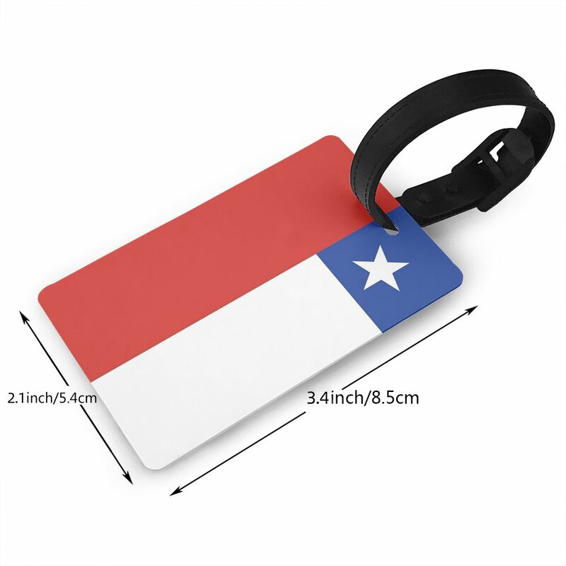 Flaga Chile baner etykiety na bagaż na bagaż akcesoria podróżne przenośne identyfikatory z identyfikatem ramka na etykietę podróży identyfikator z nazwiskiem identyfikator bagażu na pokład