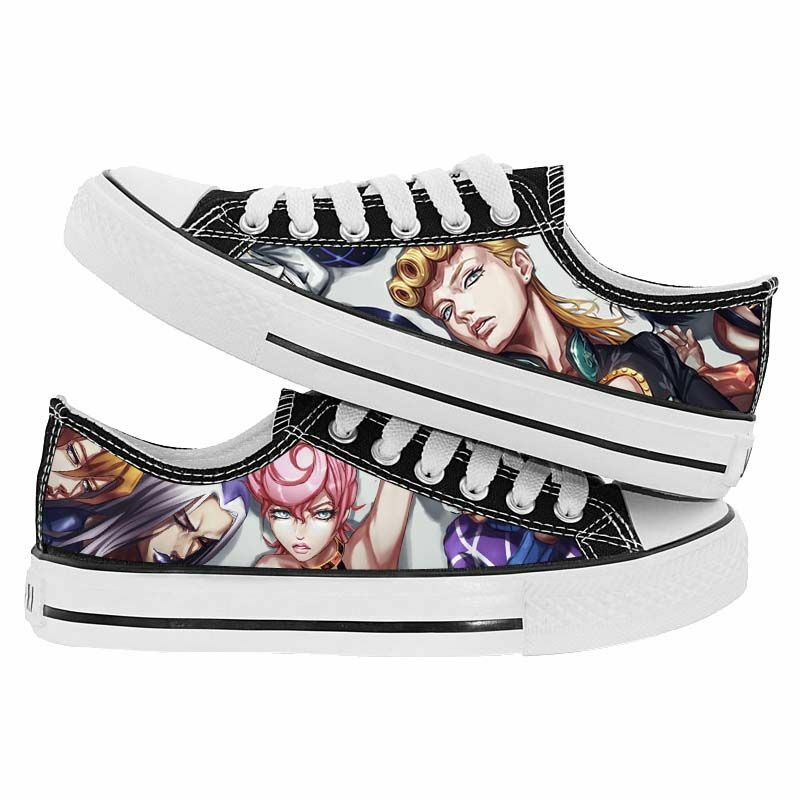 Zapatos de lona de JoJo's Bizarre Adventure, zapatillas de Anime, disfraz informal de Cosplay, zapatos bajos Kawaii, accesorios de JOJO Y2k