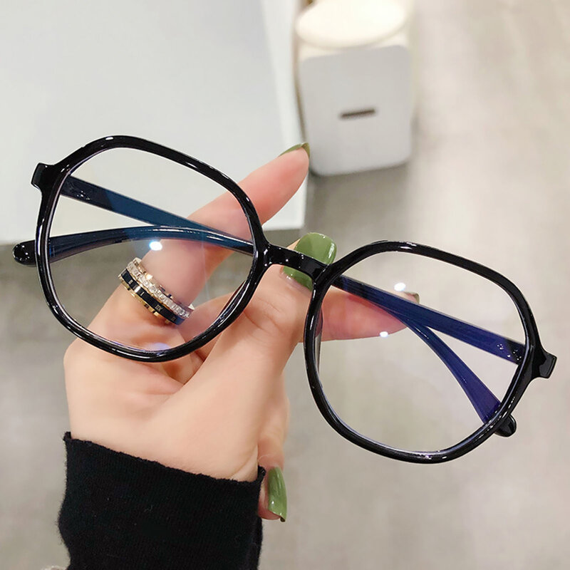 Gafas para miopía azul con forma poligonal, montura de plástico para hombre y mujer, gafas para miopía, claramente ligeras, NYZ Shop