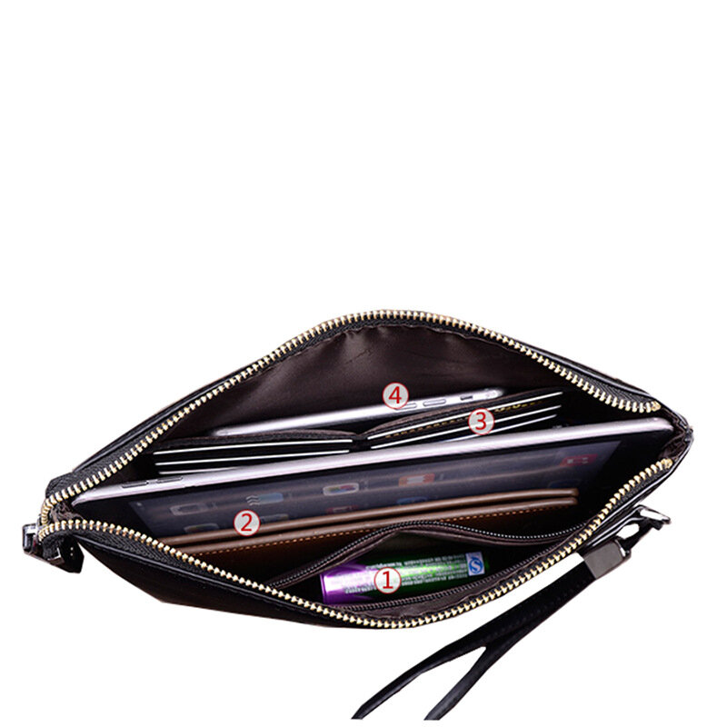 New Design Men's Day Clutch Soft Envelop Bag iPad Case Male Business Travel Bag