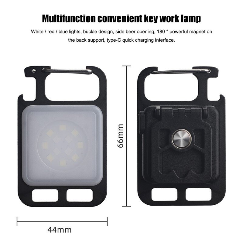 Multifunktionale Mini USB Tasche Taschenlampe Aufladbare Taschenlampe COB Arbeit Licht LED Schlüsselanhänger Für Outdoor Camping Angeln