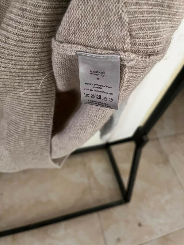 Suéteres Jacquard de Cachemira para mujer, jersey de manga larga con cuello redondo, Jersey de punto para mujer 100%