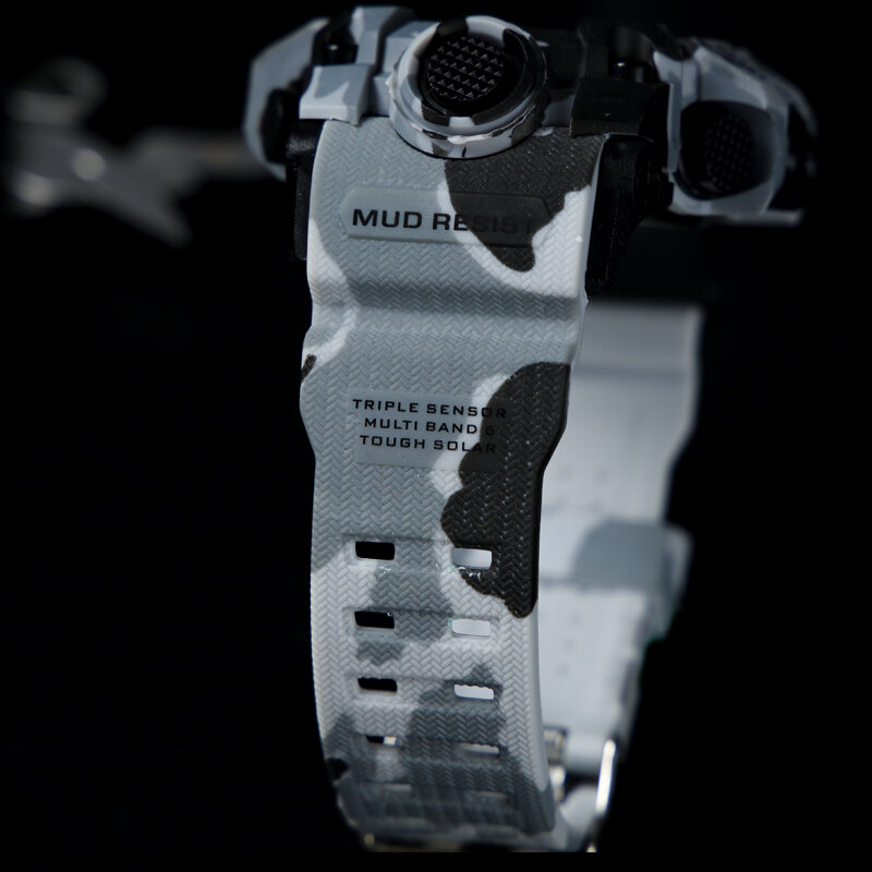 Relógio camuflado digital masculino, relógio militar esportivo estilo g exército à prova d'água com mostrador duplo fuso horário de quartzo relógio masculino