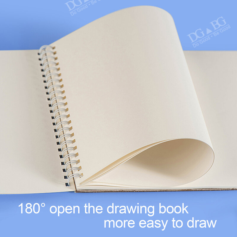 4 Books of A4 Drawing Book 120 sheets Thicken Paper Sketch Book Build-in Painting Pad Art Watercolor Pencil Marker All Suitable