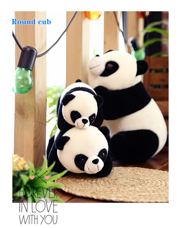 부드러운 팬더 박제 동물 귀여운 인형 박제 동물 팬더 베개 인형 Kawaii Plushie 방 장식 어린이를위한 선물