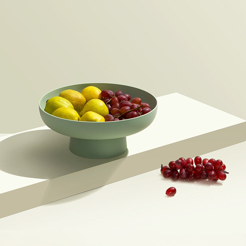 Plato de fruta de drenaje redondo, cesta de fruta de estilo moderno, contenedor para encimera de cocina, centro de mesa, decoración decorativa para el hogar