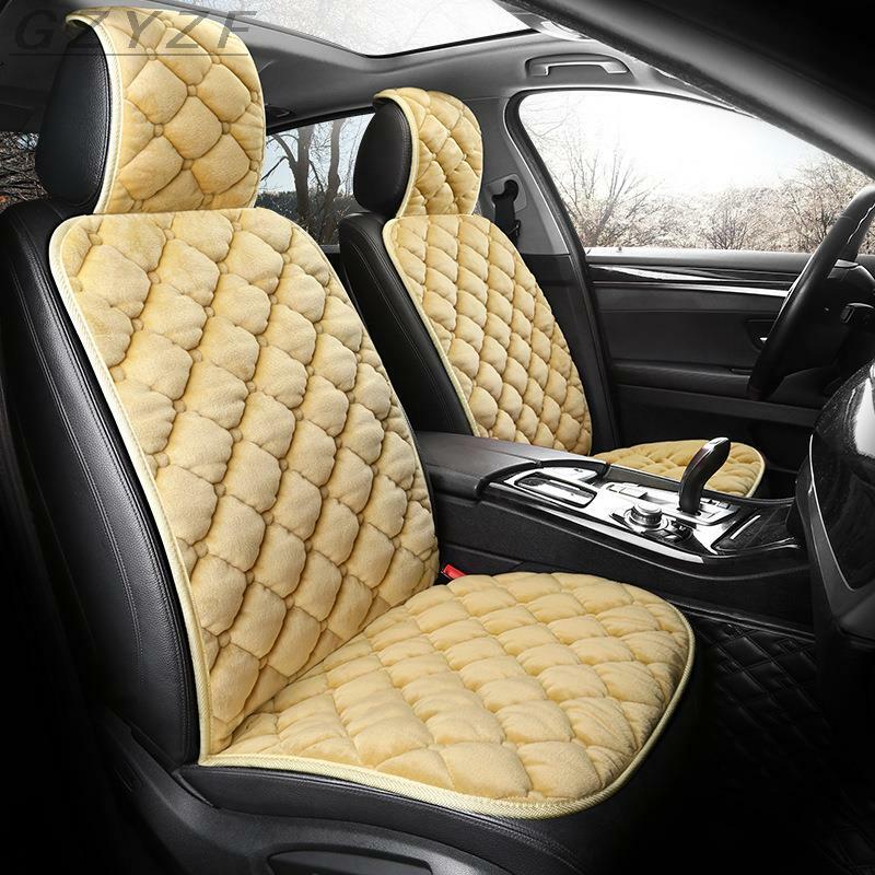 Funda de asiento de coche flocado, cojín universal de invierno cálido, alfombrilla protectora, accesorios de coche para Peugeot 206 307 308