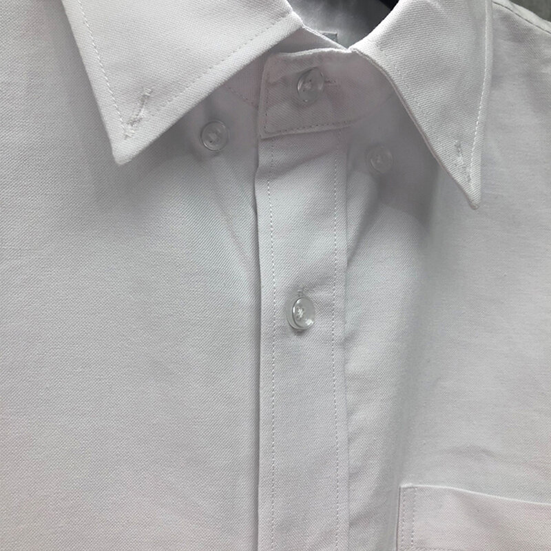 TB THOM 남성용 반팔 옥스포드 버튼 다운 칼라, 레귤러 핏 우븐 버튼 다운 셔츠, 클래식 컬러풀 스트라이프 디자인 TB 셔츠