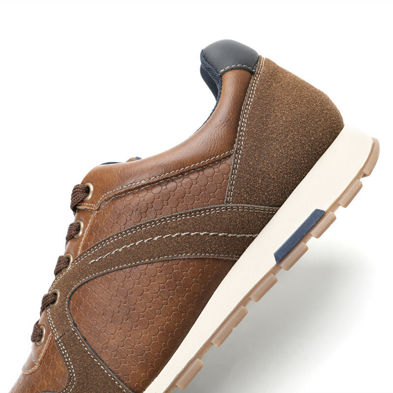 KNBR ماركة حذاء رجالي جودة عالية Oxfords البريطانية نمط الرجال أحذية رياضية جلدية مقاومة رياضة المدربين أحذية عادية للذكور