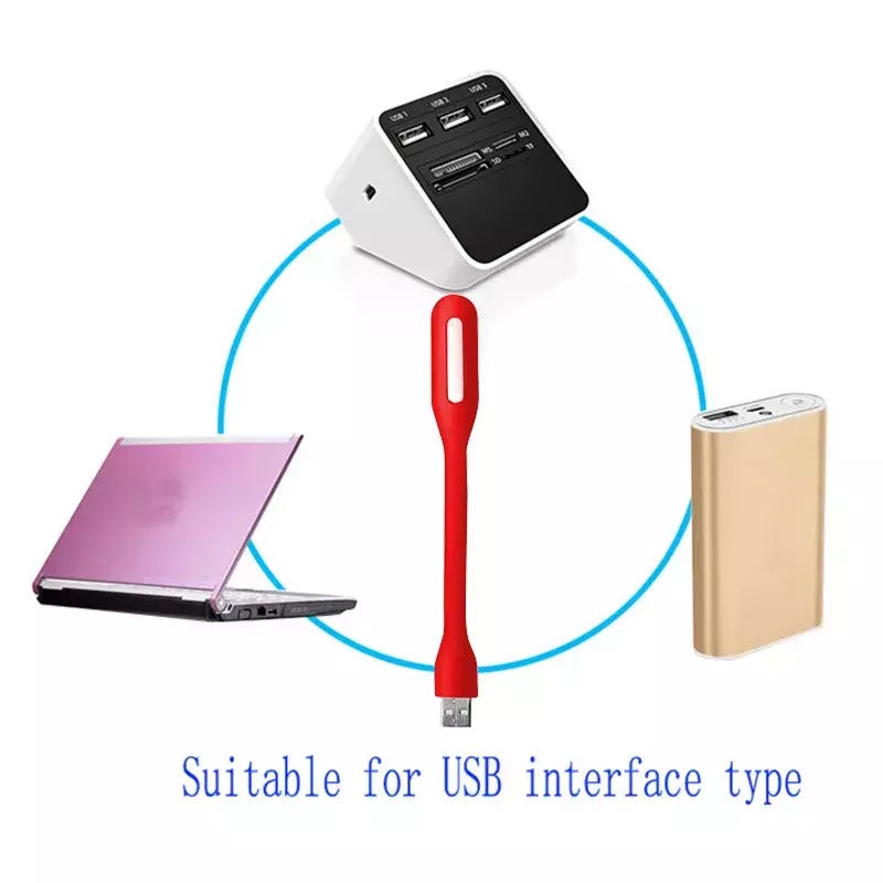 Mini lampe LED USB Flexible et brillante, idéale pour la lecture, ordinateur portable ou Notebook