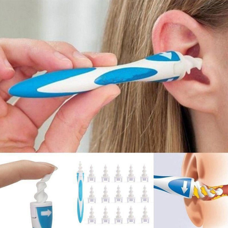 New Silicone Ear Spoon Tool Set Ear Cleaner Ears 16 Care Soft Spiral For Ears Cares Health Tools Cleaner Ear Wax Removal Tool