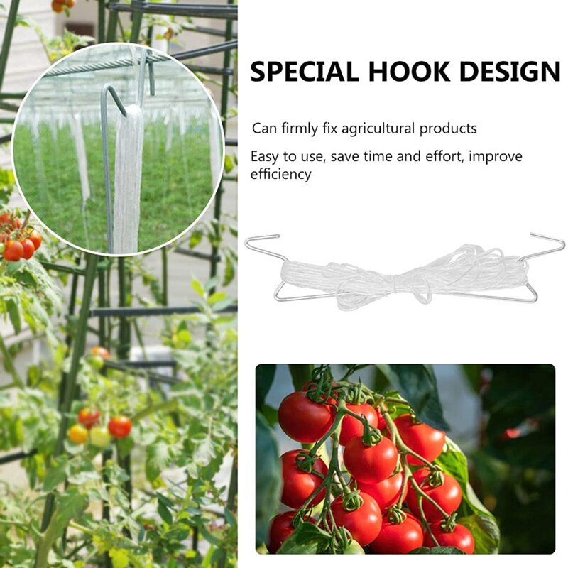 10 sztuk Tomato haki metalowe Anti-Crush haki ogrodowe roślin pomidora haki obsługuje do sadzenia pomidorów, wiśni, roślin winorośli, itp