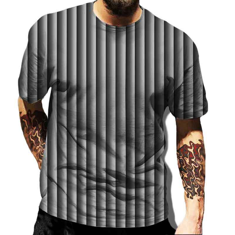 Мужская футболка с 3D-принтом, с коротким рукавом