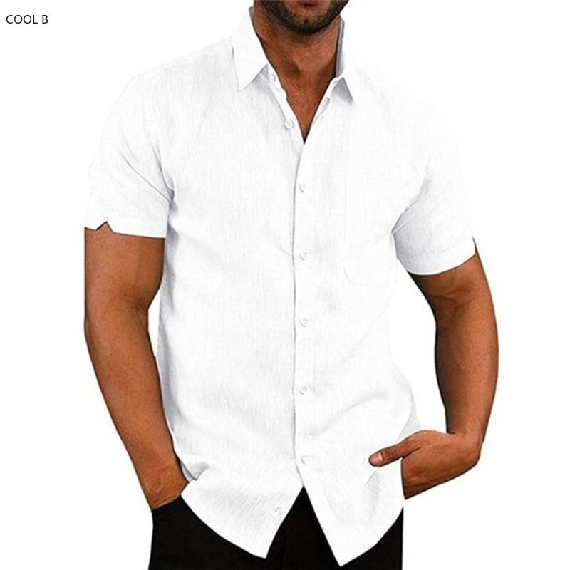Summer T Shirt for Men Flax Blouses Camisa Masculina Camisas De Hombre Vintage Chemise Homme De Luxe Men Clothing Ropa Hombre