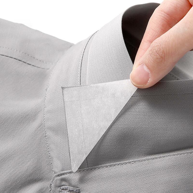 แผ่นติดปกเสื้อสติกเกอร์ปกเสื้อไม่เอียงปกวัตถุเทียมแผ่นกาวพีวีซีสำหรับเสื้อผ้ากางเกง Q6E9ปลอกคอ