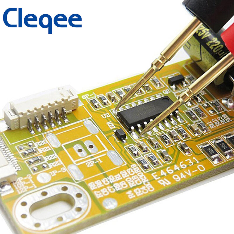 Cleqee 1506 Multimeter Sonde Test Führt Kit 4mm Banana Stecker zu 1mm Sharp Nadel test Draht Kabel Für elektrische Prüfung 1000V 10A
