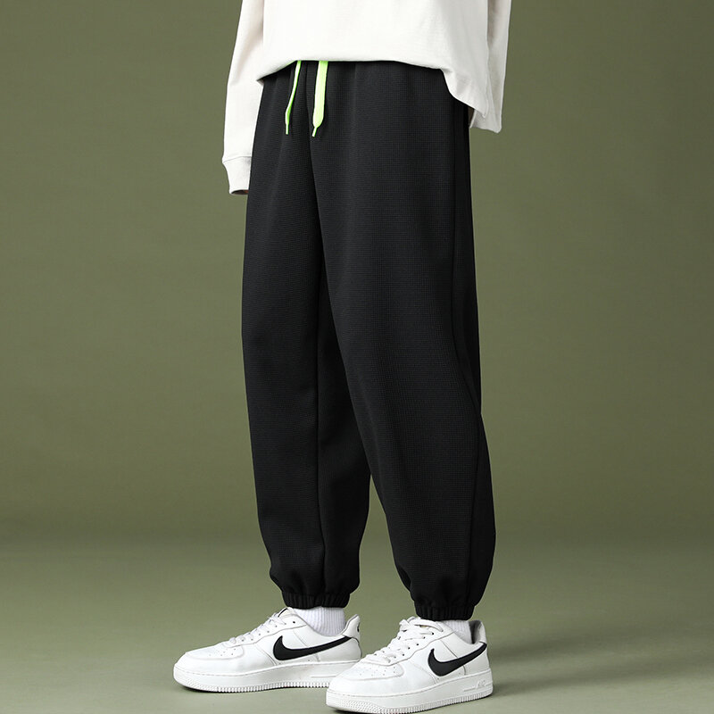 Celana Panjang Kasual Wanita Pria Celana Olahraga Pinggang Elastis Jalanan Trendi Luar Ruangan Musim Semi Musim Gugur Celana Pria Lurus Longgar S-3XL