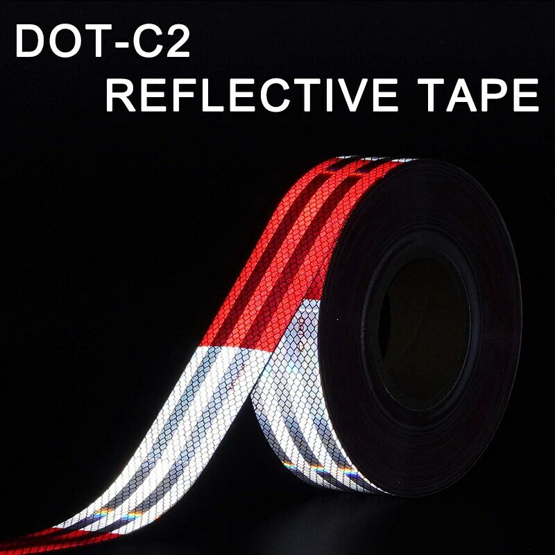 Cinta reflectante de DOT-C2, pegatina reflectante para coche, camión, motocicleta, señales de advertencia de seguridad, artículo reflectante
