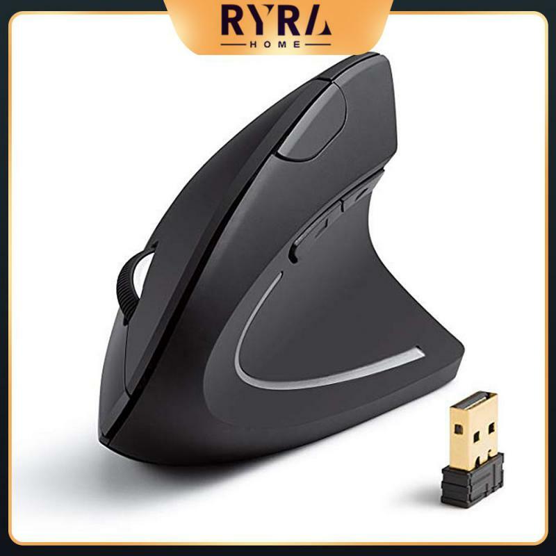 Baru Usb Mouse Gaming Mouse Tegak 2.4G Mouse Vertikal untuk Pc Laptop Kantor Rumah Ergonomis Pengisian Tangan Kanan Kreatif