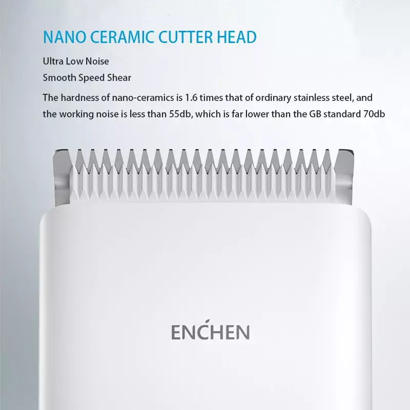 Машинка для стрижки волос ENCHEN аккумуляторная с зарядкой от USB, 2022