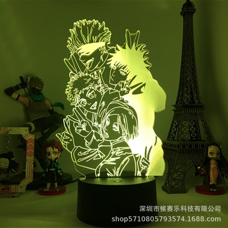 TAKARA TOMY-lámpara de mesa de regreso a la batalla, con Control remoto 3D luz nocturna, acrílico, poligonum, Cuspidatum, Yuren, regalo
