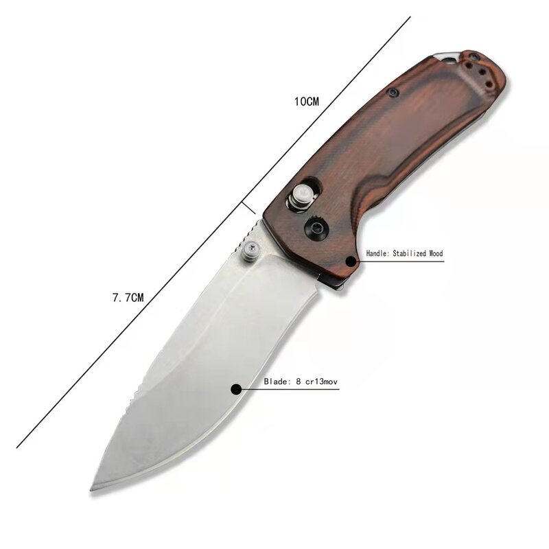 Nieuwe Outdoor Tactische Zakmes Benchmade 15031 Houten Handvat Camping Survival Zelfverdediging Edc Tool Pocket Knives-BY17