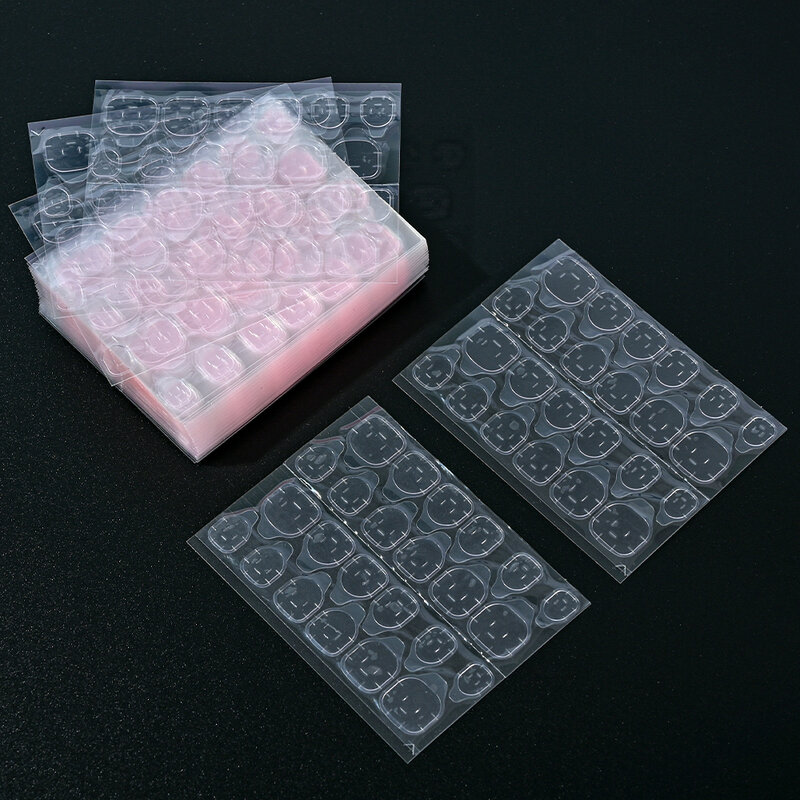 Mewoou 30 шт. прозрачный двухсторонний клей Желейный клей-стикер розовый прозрачный клей для ногтей для искусственных фотографий