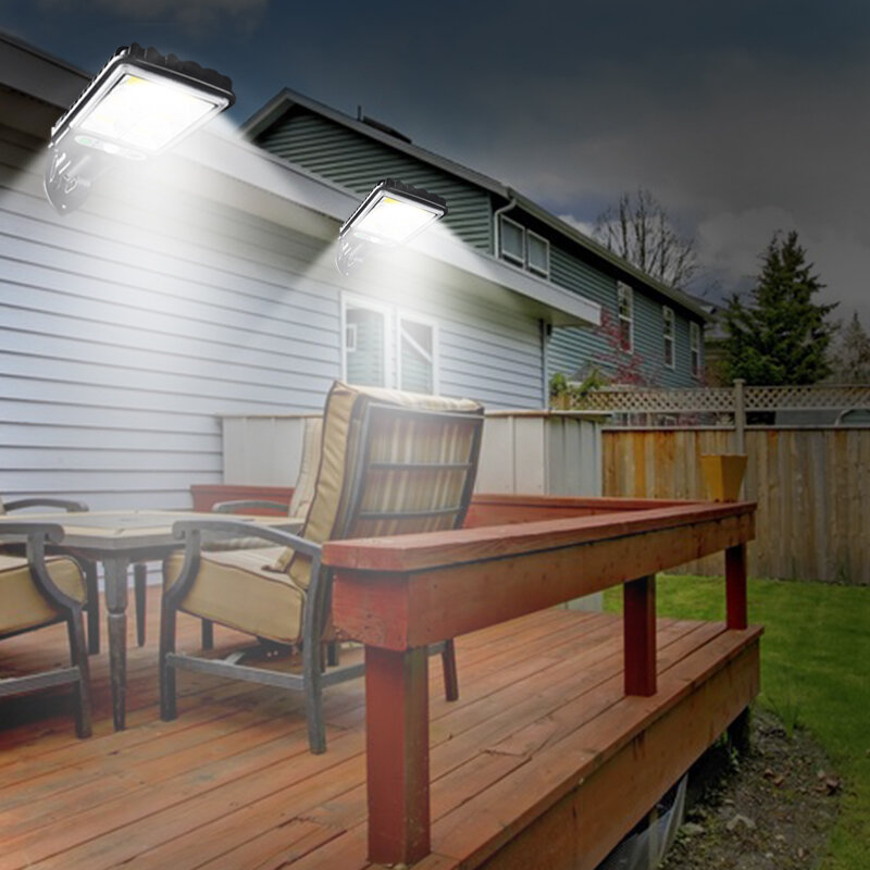 Farolas solares de 6 piezas para exteriores, lámpara Solar impermeable con 3 modos de luz, Sensor de movimiento PIR, iluminación de seguridad para jardín, porche y garaje