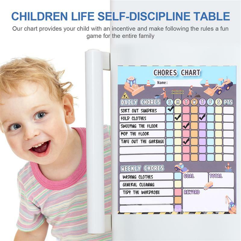 Wykres Chore magnetyczne dzieci nagroda zachowanie za łatwe wymazywanie lodówka kalendarz tablice wykresy cotygodniowa odpowiedzialność naklejki obowiązki