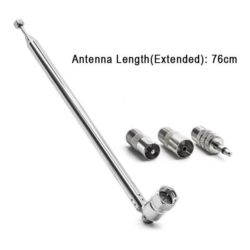 FM Radio Antenna Replacement Telescopic Screw F Type Male Plug Connector Adapter For AV Stereo Receiver Home Amplifier 75