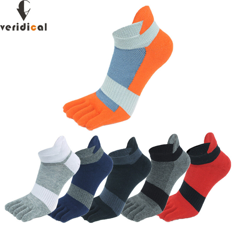 5 двойной пятипальцевой лодыжки спортивные носки хлопок муж полосатые сетки диафрагма износостойкие носки без носок 39 - 46 евро