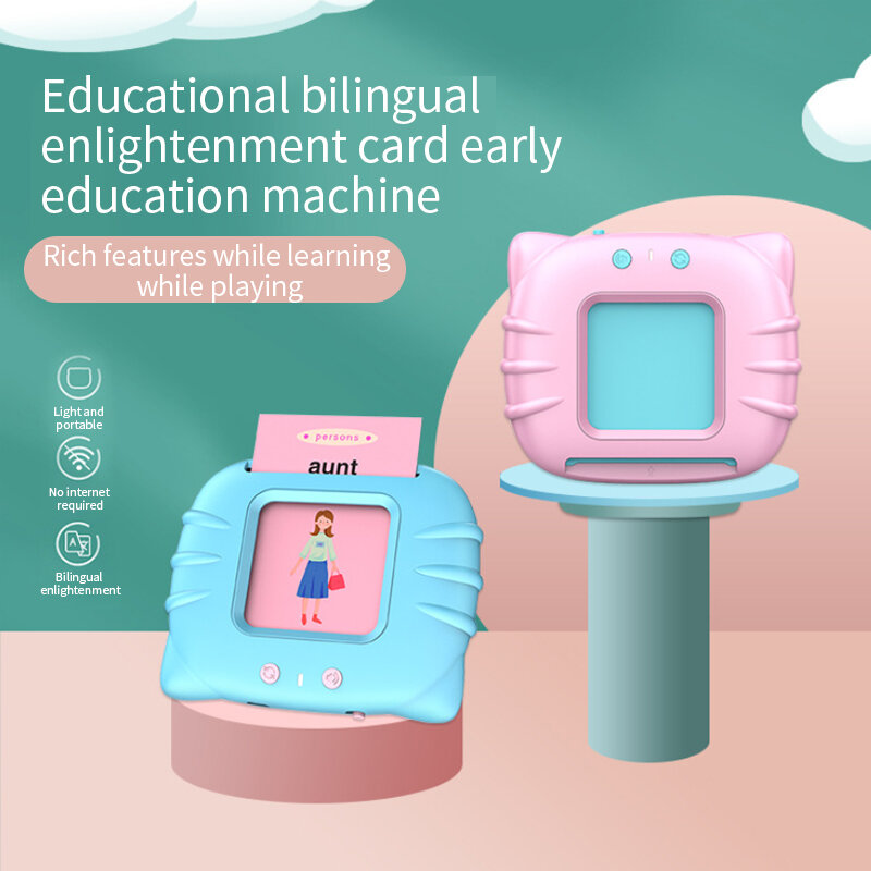 Brinquedos para crianças educacional falando cartões de livro eletrônico inglês língua aprendizagem montessori educação brinquedos para crianças presente